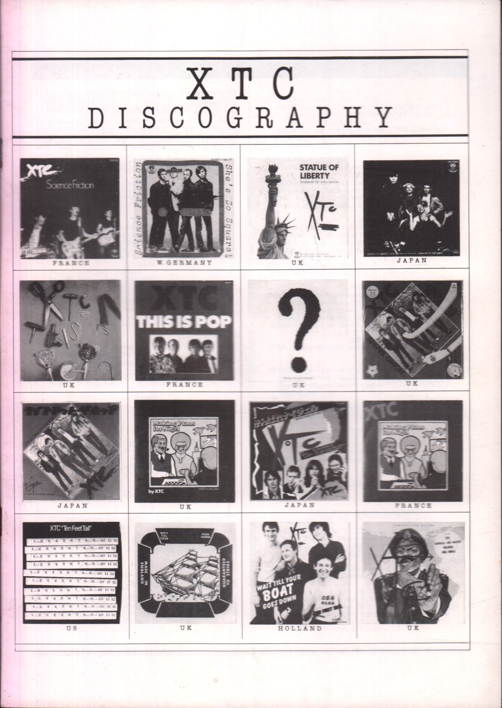 XTC - discography - Fanzine