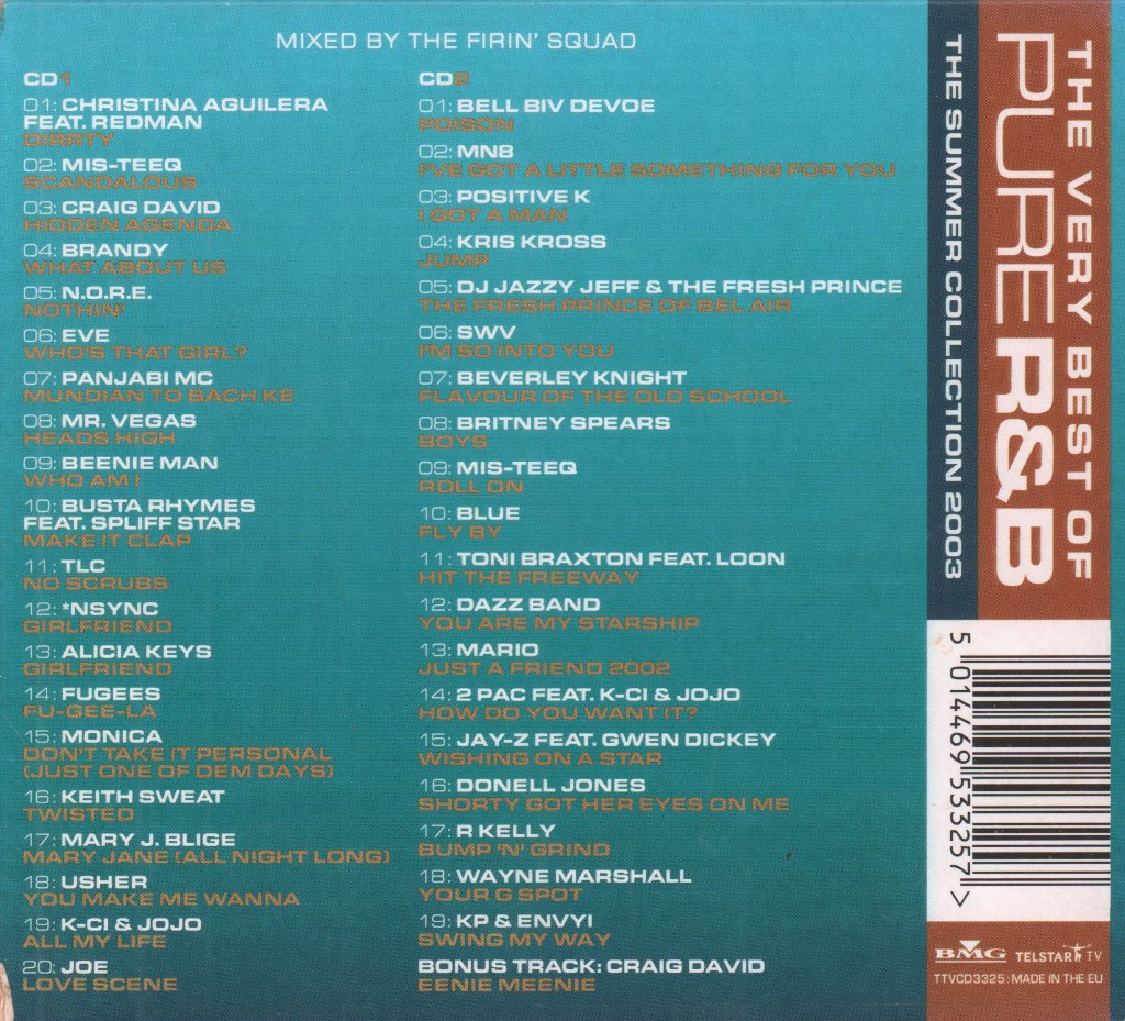 Various Artists - Very Best Of Pure R&B - The Summer Collection 2003 - Double Cd
