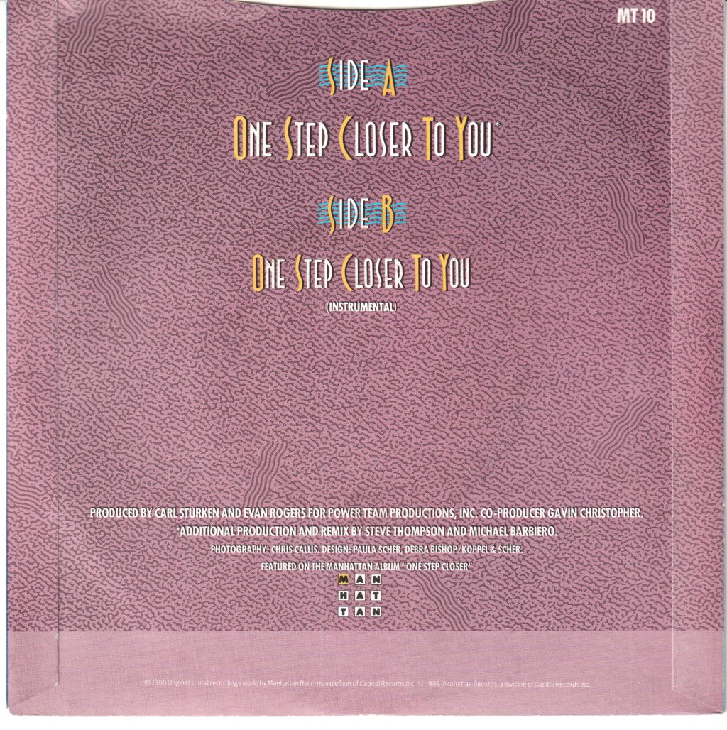 Gavin Christopher - One Step Closer To You - 7 Inch