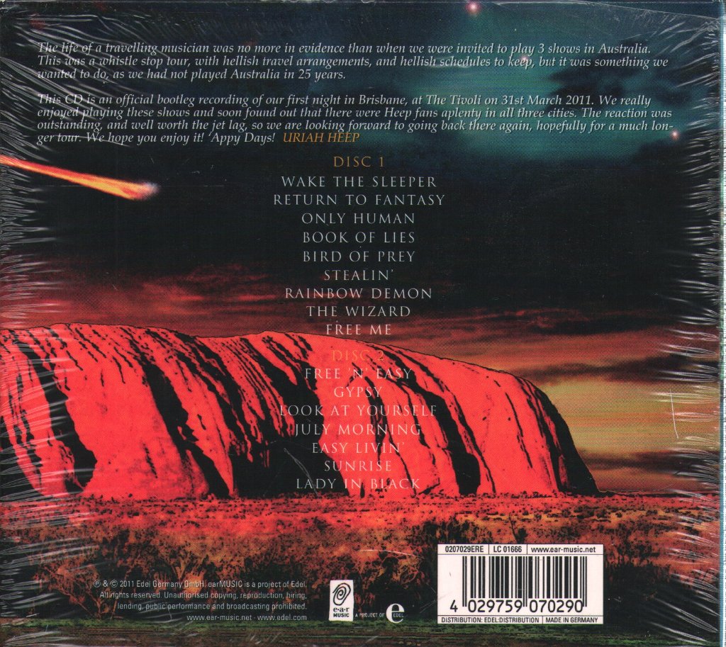 Uriah Heep - Official Bootleg Volume Four - Live In Brisbane Australia 2011 - Double Cd