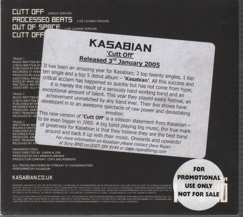 Kasabian - Cutt Off - Cd