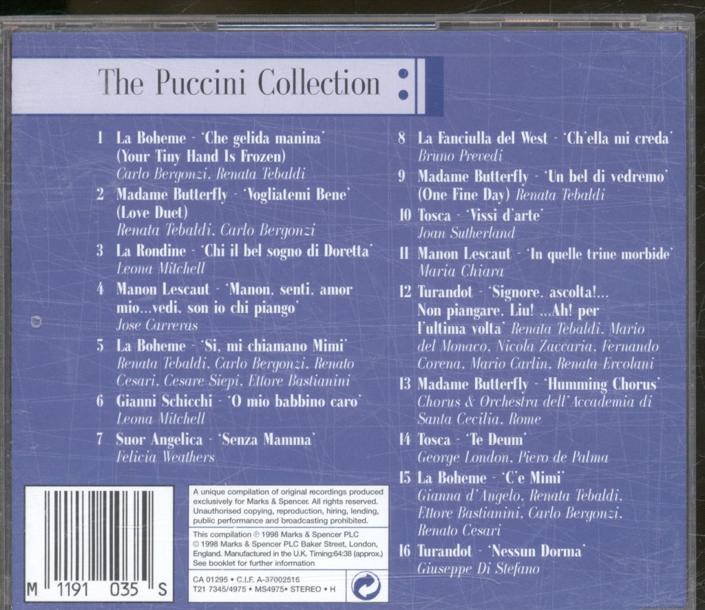 Various Artists - Puccini Collection - Cd