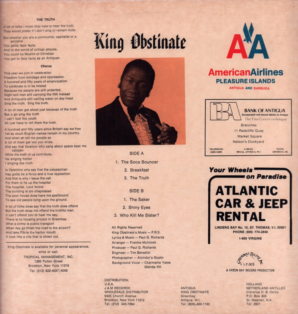 King Obstinate - Undefeated - Lp