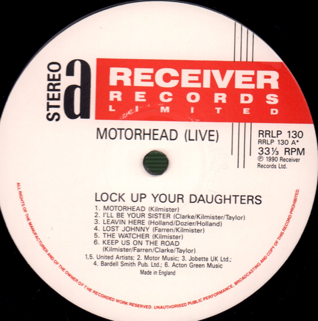 Motorhead - Lock Up Your Daughters (Live) - Lp
