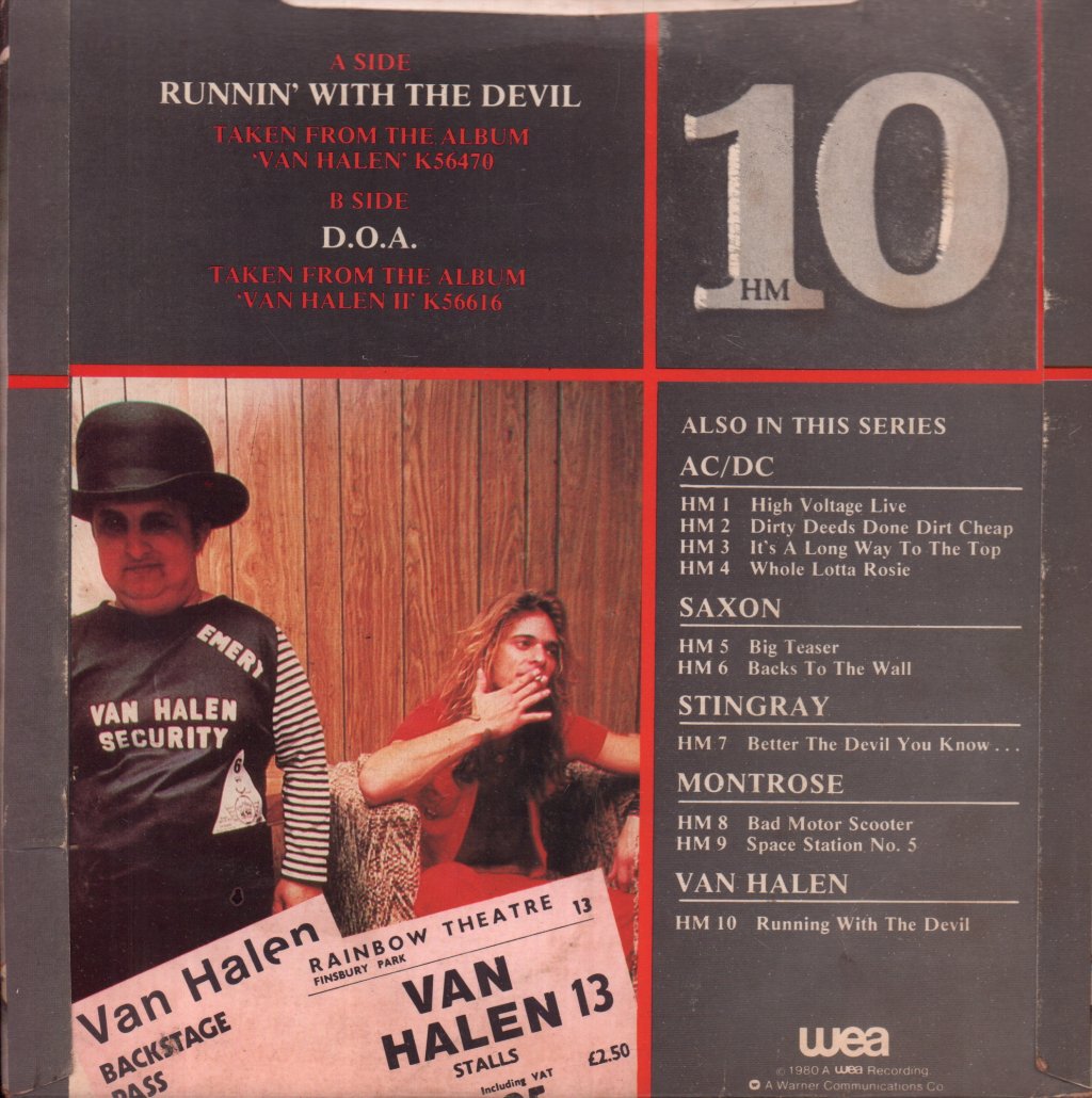 Van Halen - Runnin' With The Devil - 7 Inch