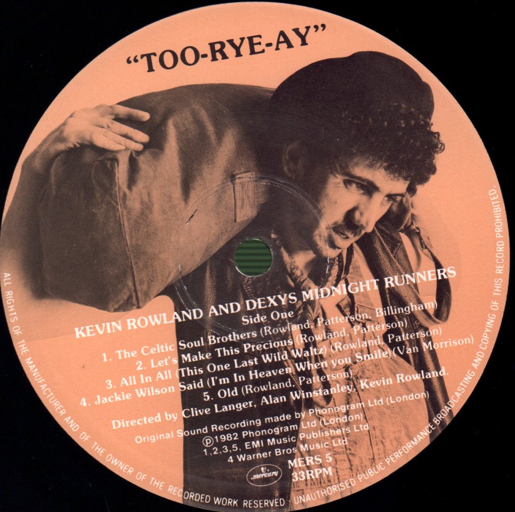 Dexys Midnight Runners - Too Rye Ay - Lp