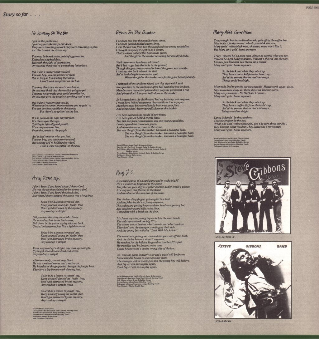 Steve Gibbons Band - Down In The Bunker - Lp