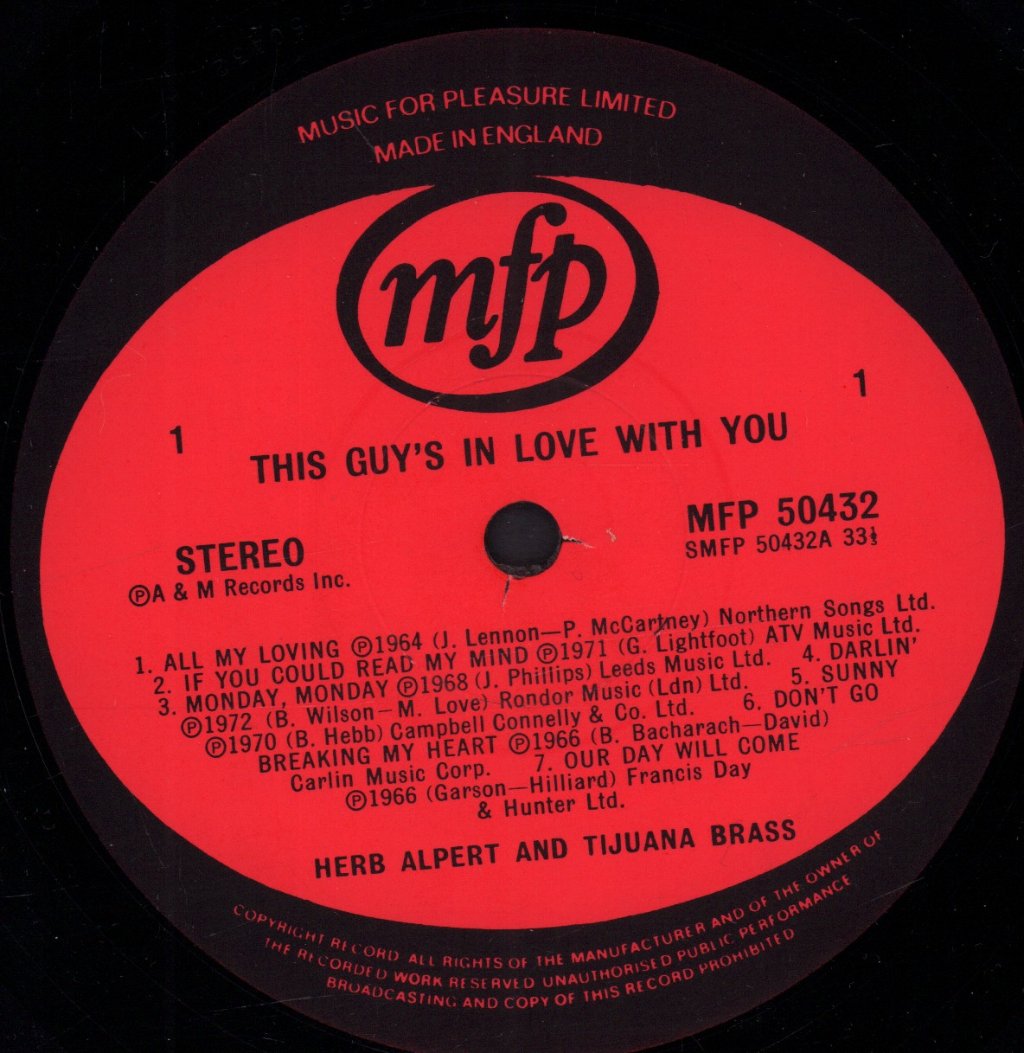 Herb Alpert - This Guy's In Love With You - Lp
