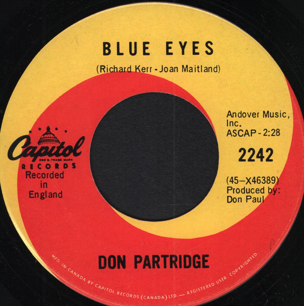 Don Partridge - Blue Eyes - 7 Inch