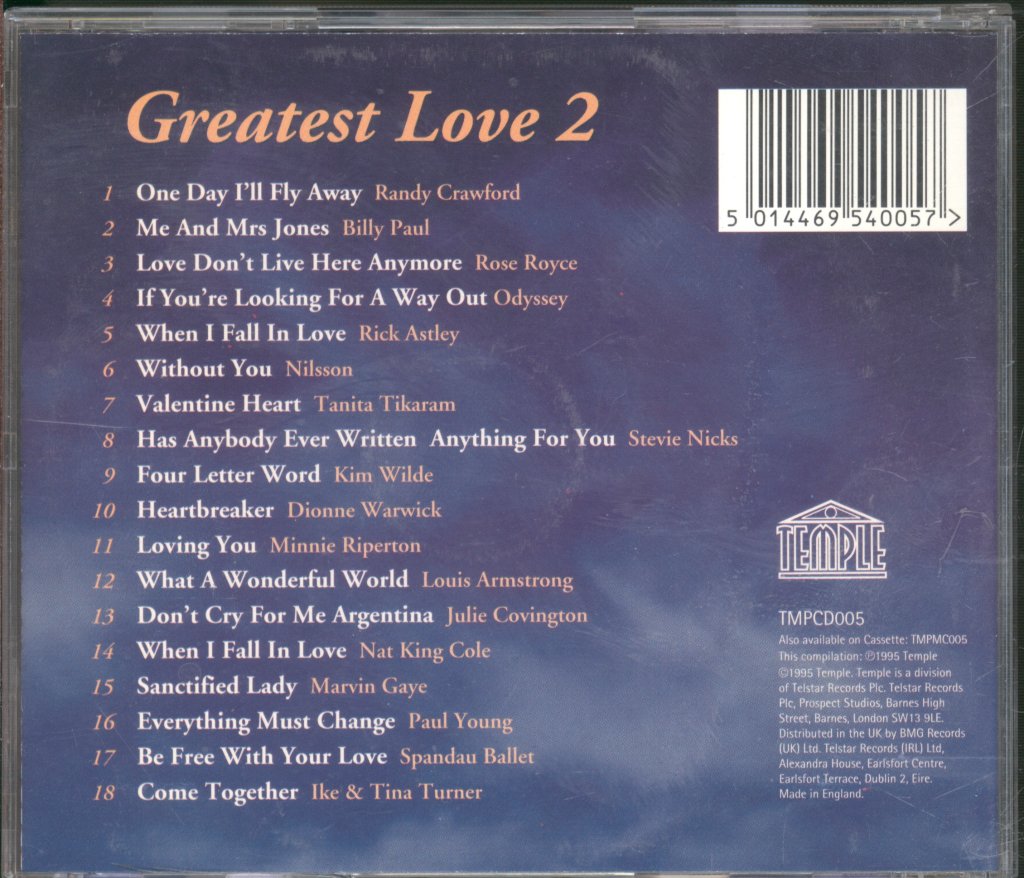 Various Artists - Greatest Love 2 - Cd