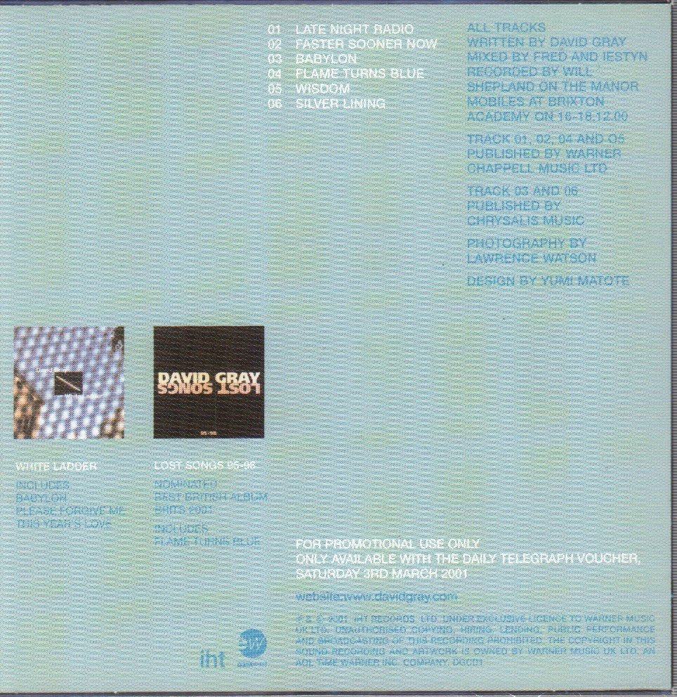 David Gray - Live At Brixton Academy December 2000 - Cd