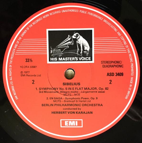 Berlin Philharmonic Orchestra - sibelius Symphony No. 5 / En Saga - Lp