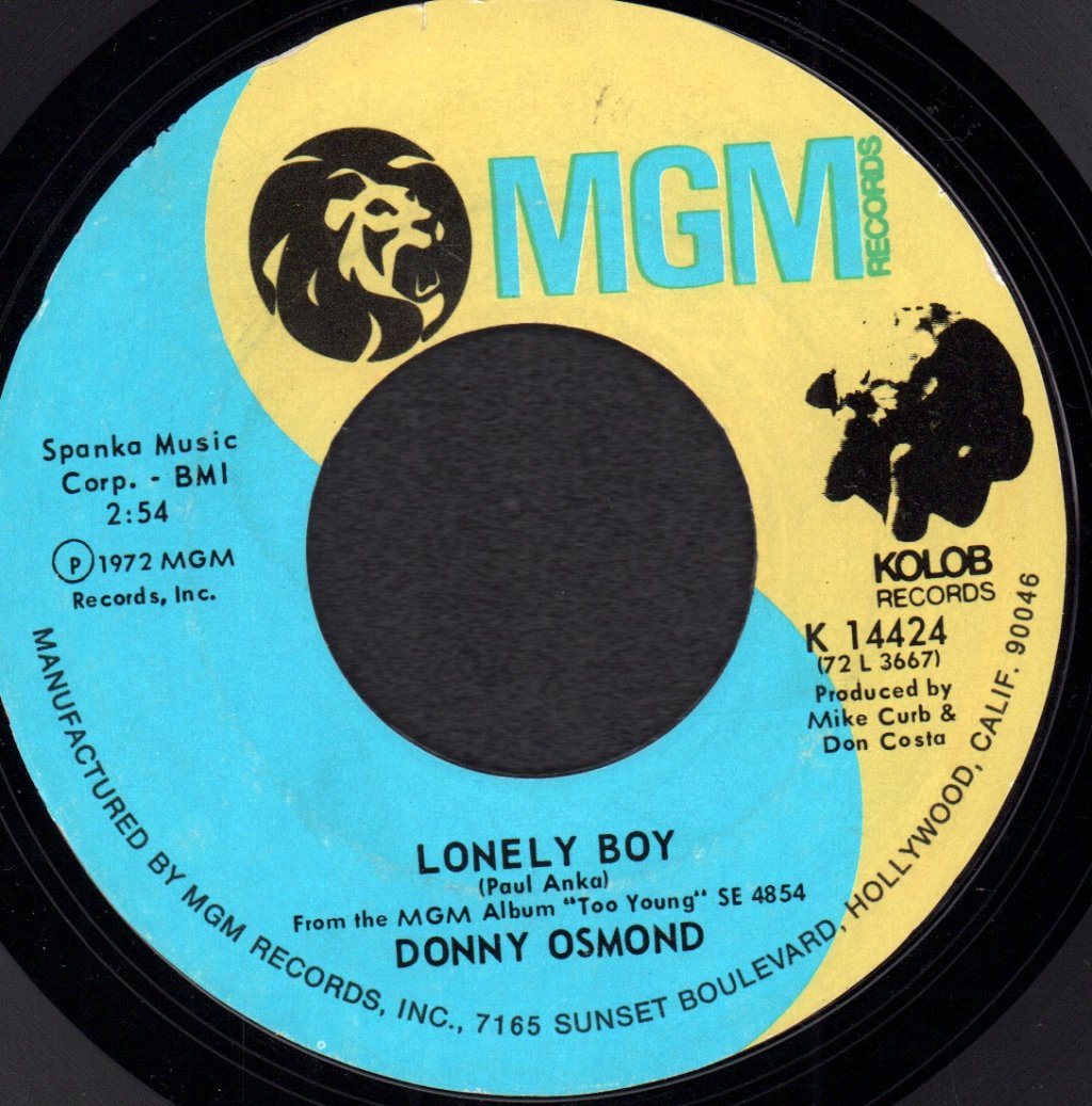 Donny Osmond - Lonely Boy - 7 Inch