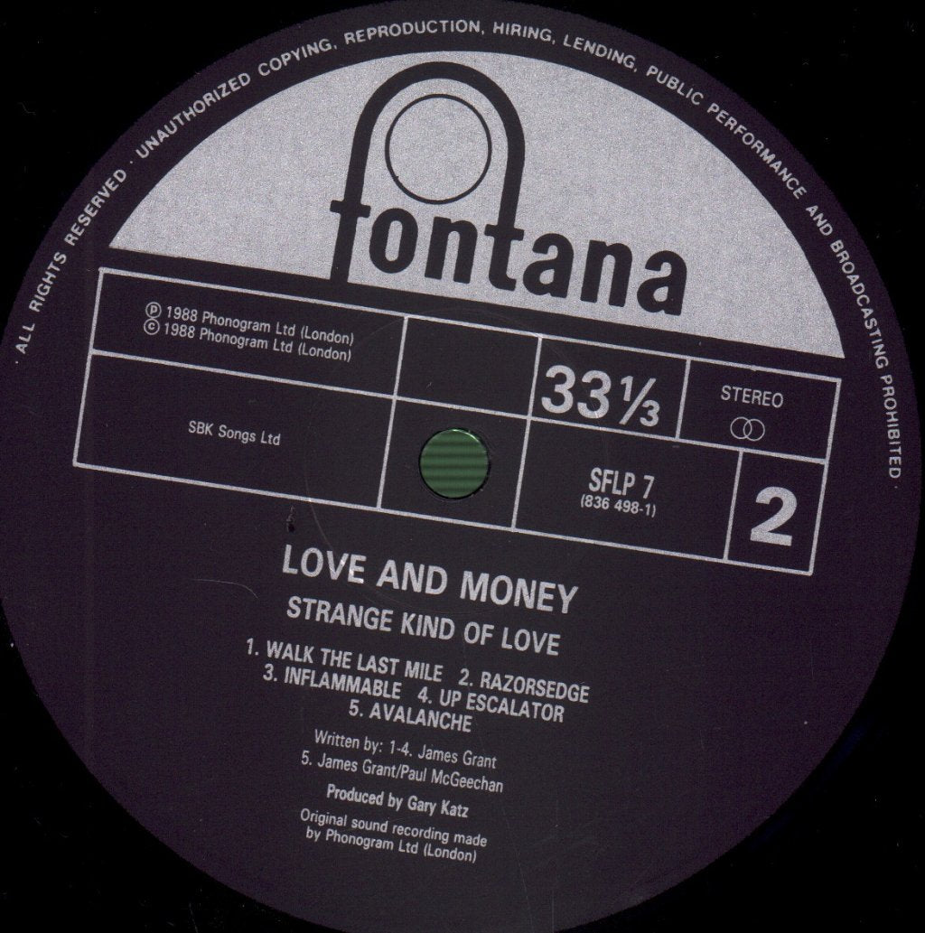 Love And Money - Strange Kind Of Love - Lp