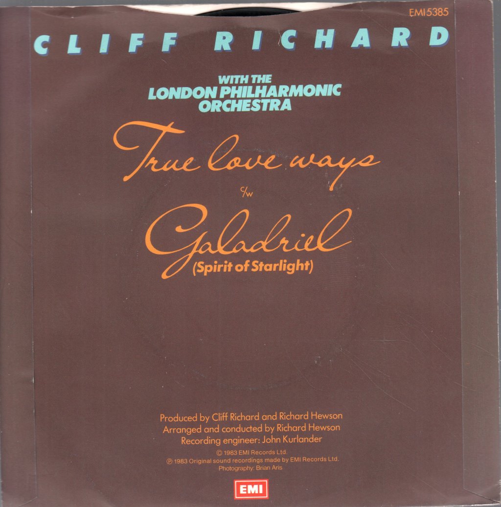 Cliff Richard - True Love Ways - 7 Inch