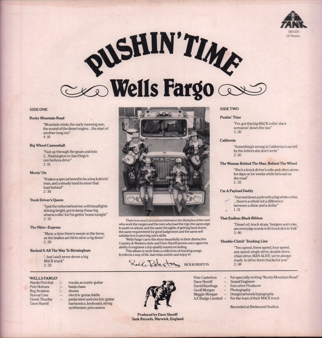 Wells Fargo - Pushin' Time - Lp