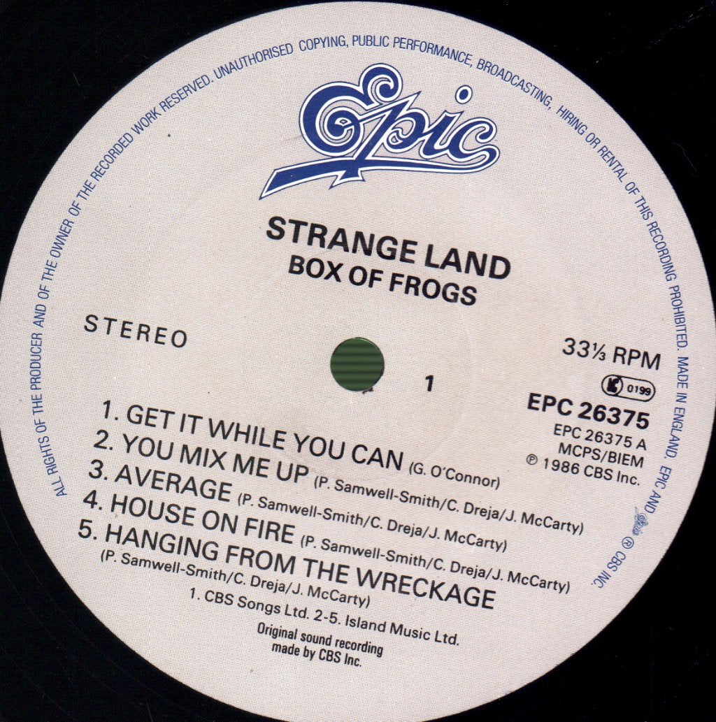 Box Of Frogs - Strange Land - Lp