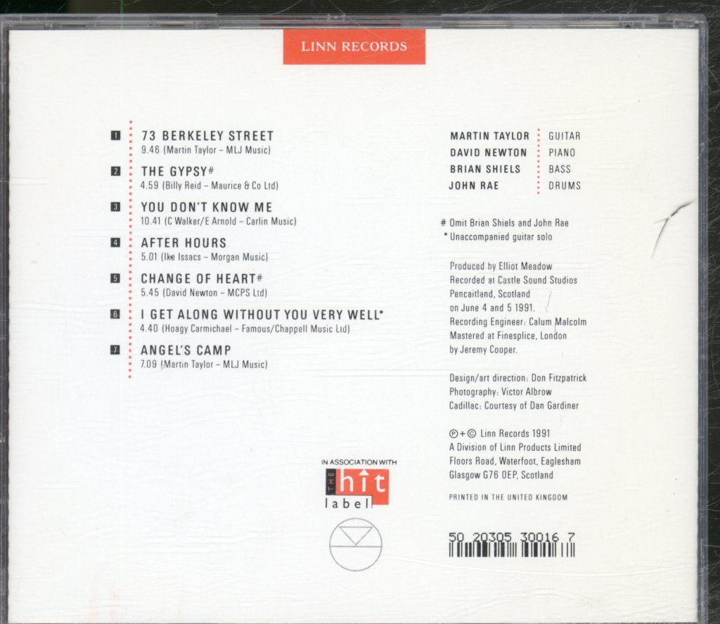 Martin Taylor - Change Of Heart - Cd