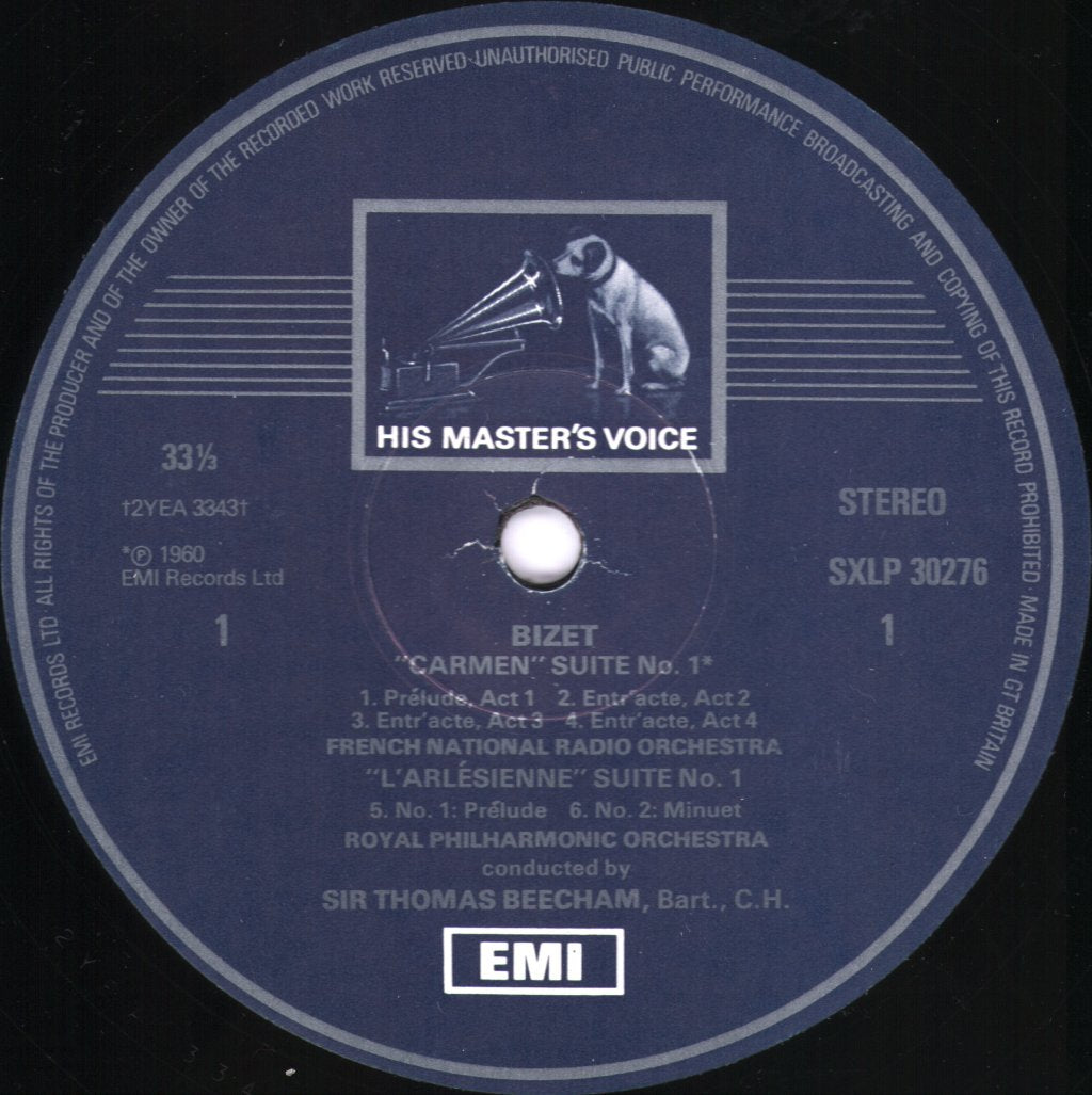 Sir Thomas Beecham / French National Radio Orchestra / Royal Philharmonic Orchestra - Bizet - Carmen Suite No. 1 / L'Arlésienne Suites 1 & 2 - Lp