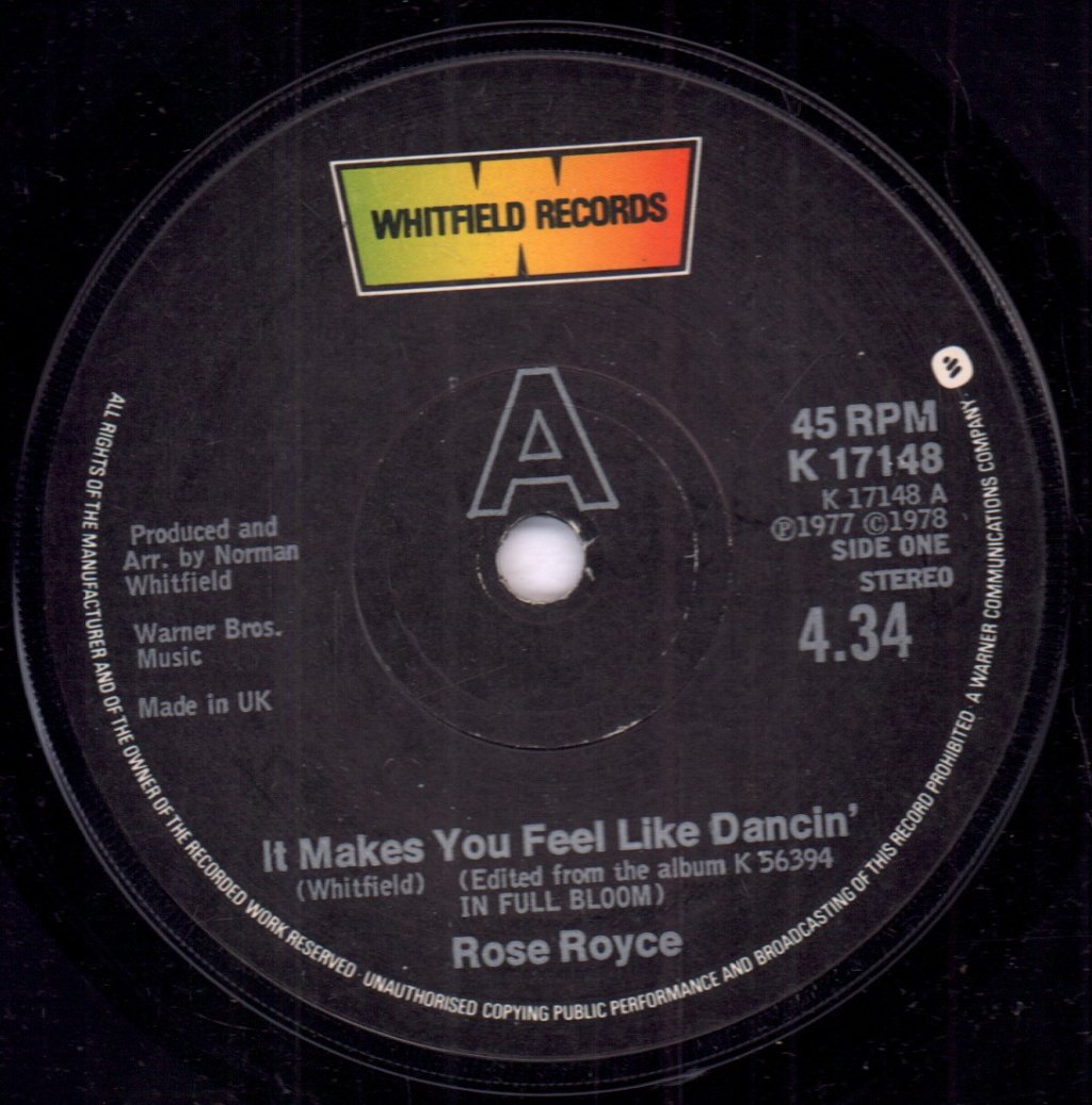 Rose Royce - It Makes You Feel Like Dancin' - 7 Inch