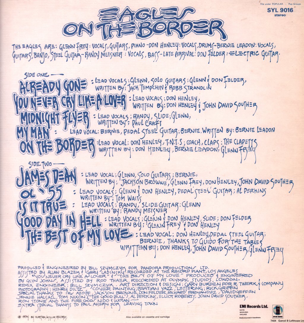 Eagles - On The Border - Lp