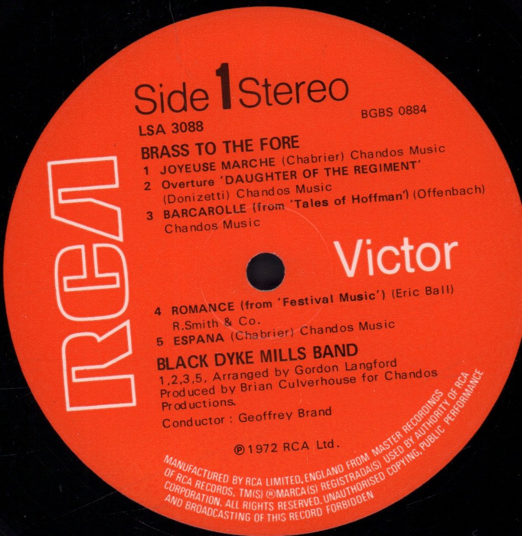 Black Dyke Mills Band - To The Fore - Lp