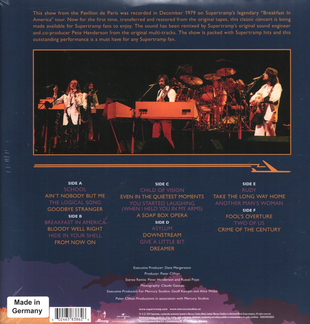 Supertramp - Live In Paris '79 - Triple Lp