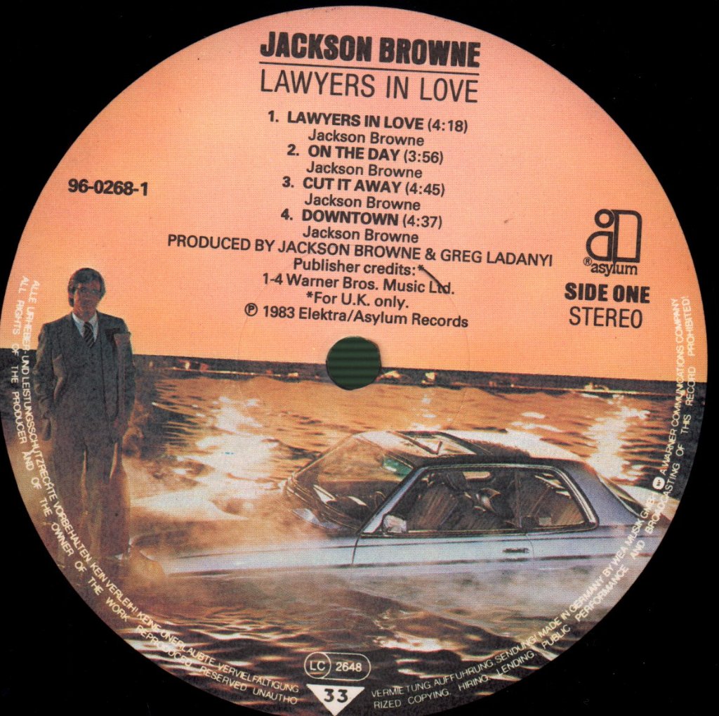 Jackson Browne - Lawyers In Love - Lp