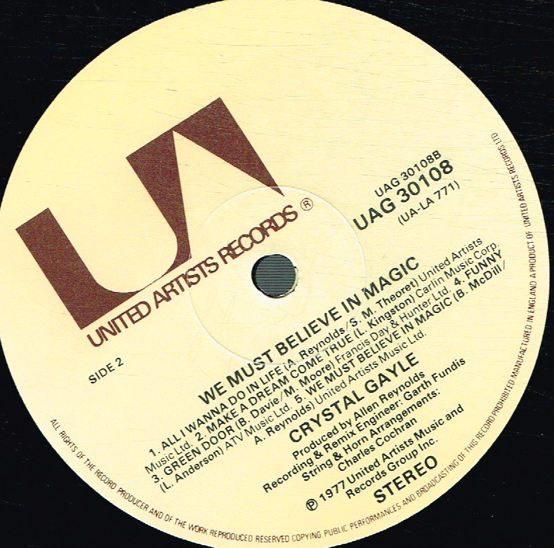 Crystal Gayle - We Must Believe In Magic - Lp