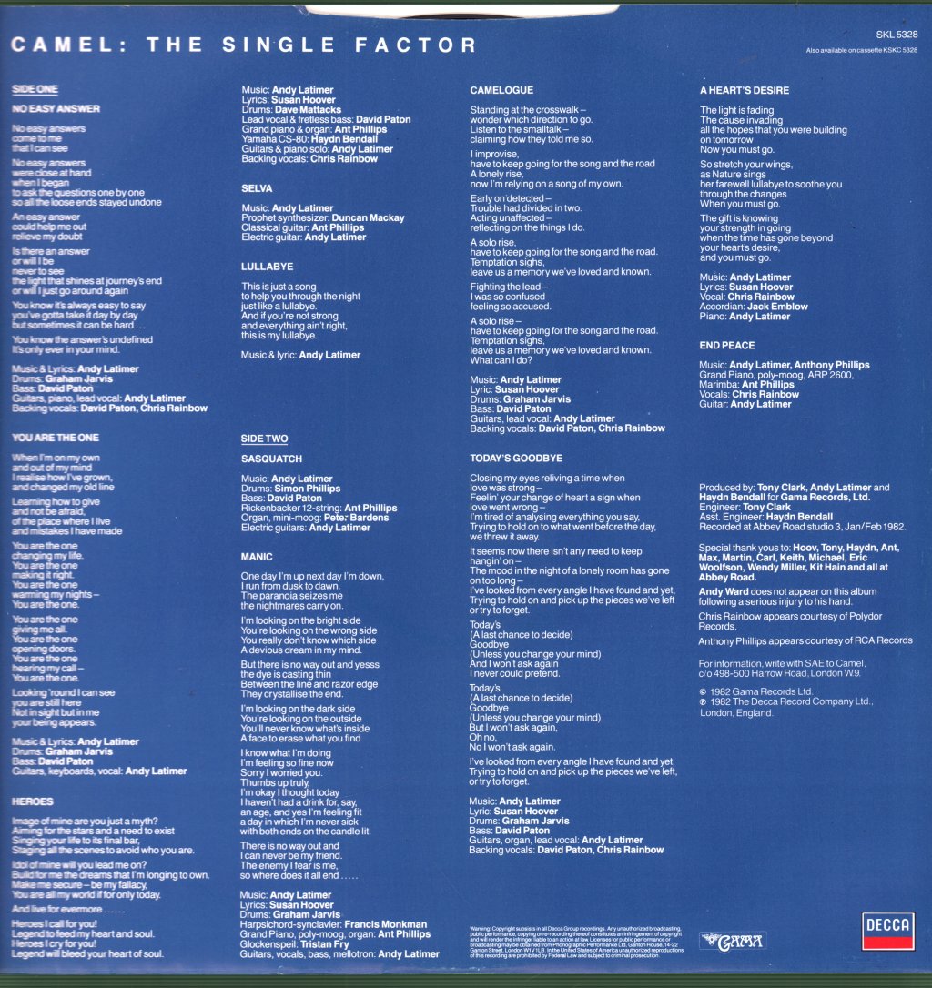 Camel - Single Factor - Lp