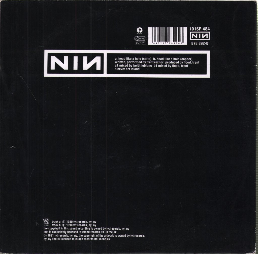 Nine Inch Nails - Head Like A Hole - 10 Inch