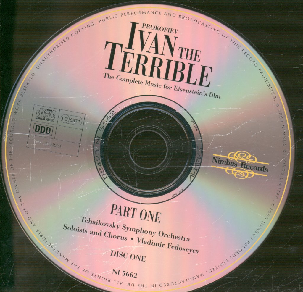 Vladimir Fedoseyev / Tchaikovsky Symphony Orchestra - Prokofiev - Ivan The Terrible (The Complete Music For Eisenstein's Film) - Double Cd