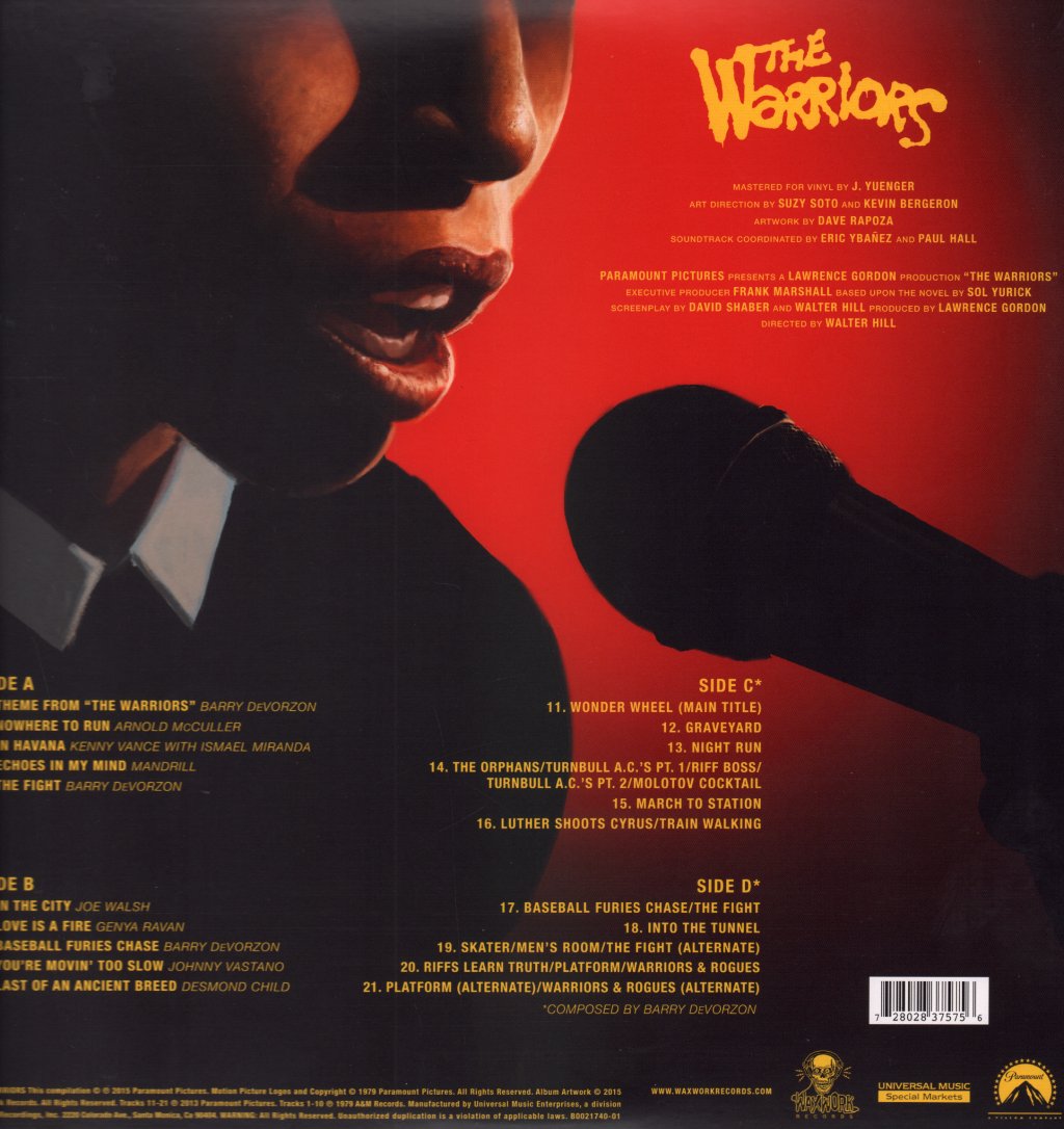 Various Artists - Warriors (Music From The Motion Picture) - Double Lp