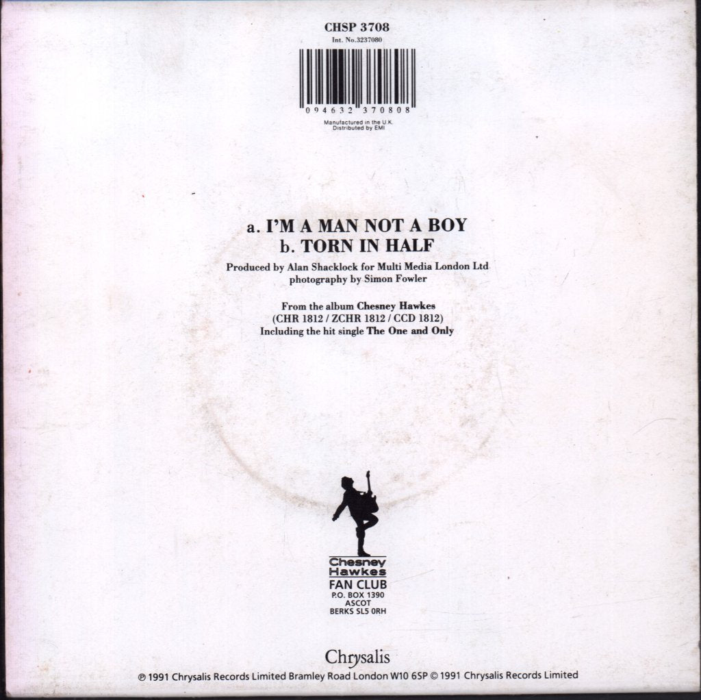 Chesney Hawkes - I'm A Man Not A Boy - 7 Inch