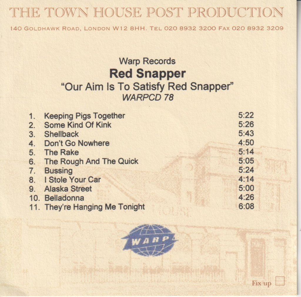 Red Snapper - Our Aim Is To Satisfy Red Snapper - Cd