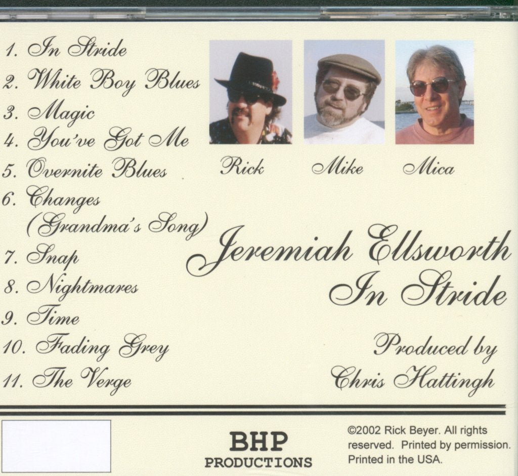 Jeremiah Ellsworth - In Stride - Cd