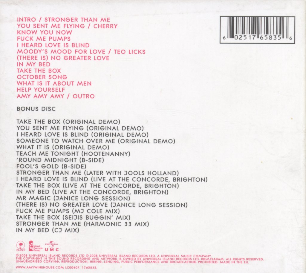 Amy Winehouse - Frank - Cd
