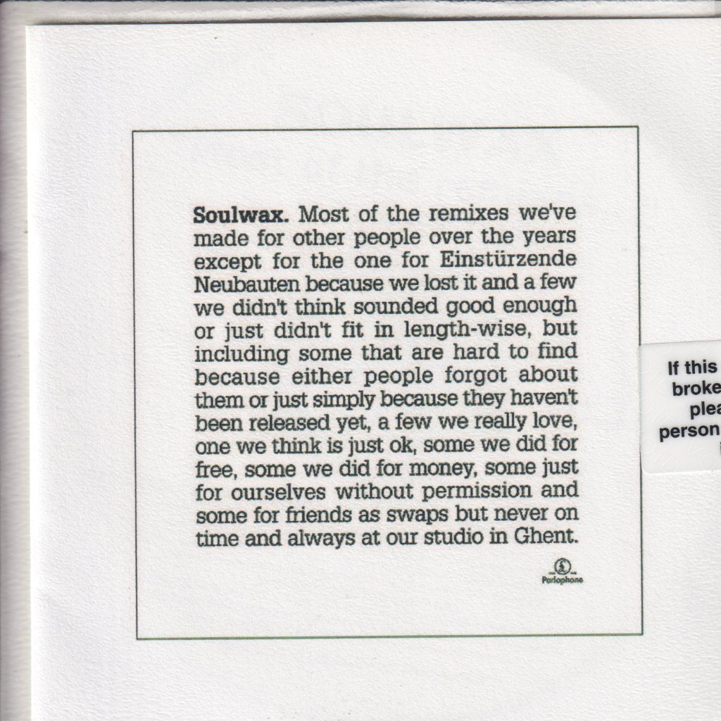 Soulwax - Most Of The Remixes (Disc 1 Of 2) - Cdr