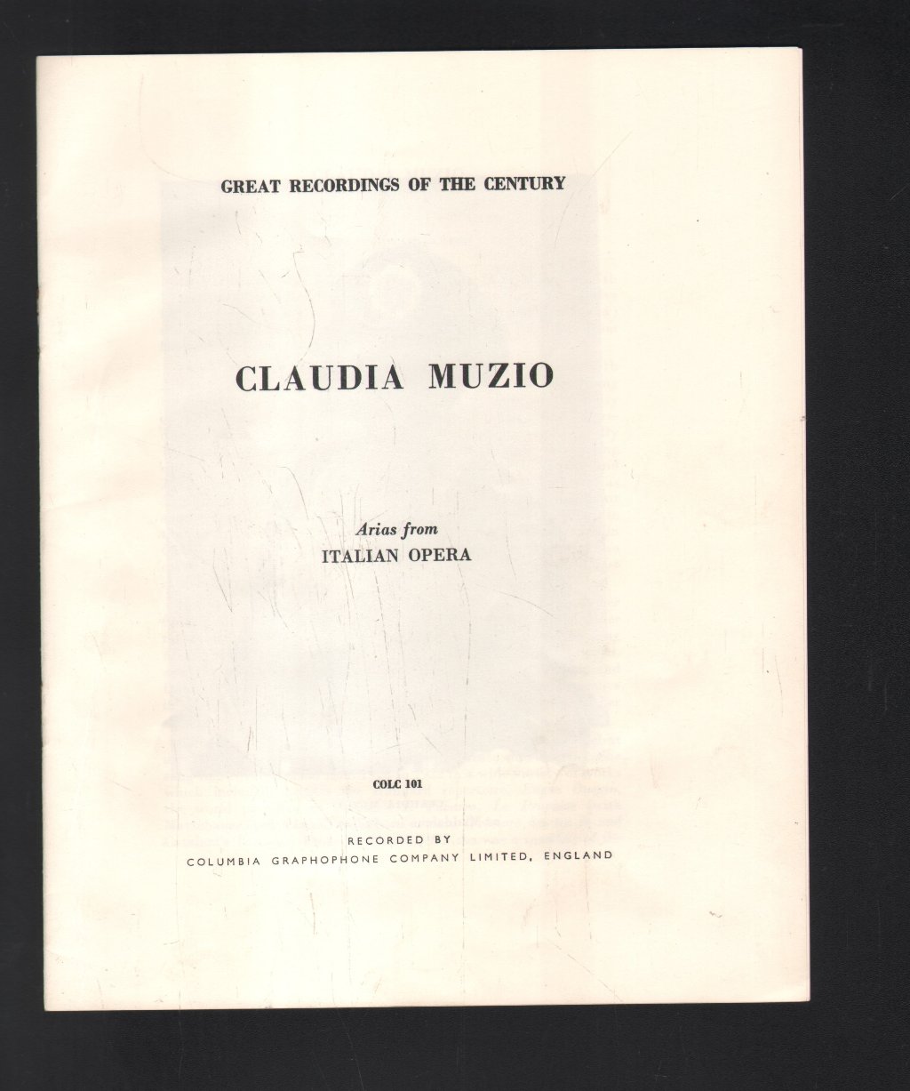 Claudia Muzio - Art Of Claudia Muzio - Lp