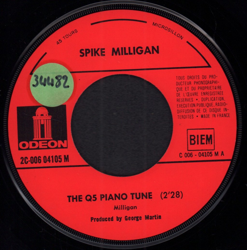 Spike Milligan - Q5 Piano Tune - 7 Inch
