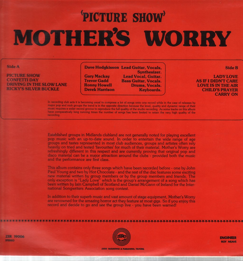 Mothers Worry - Picture Show - Lp
