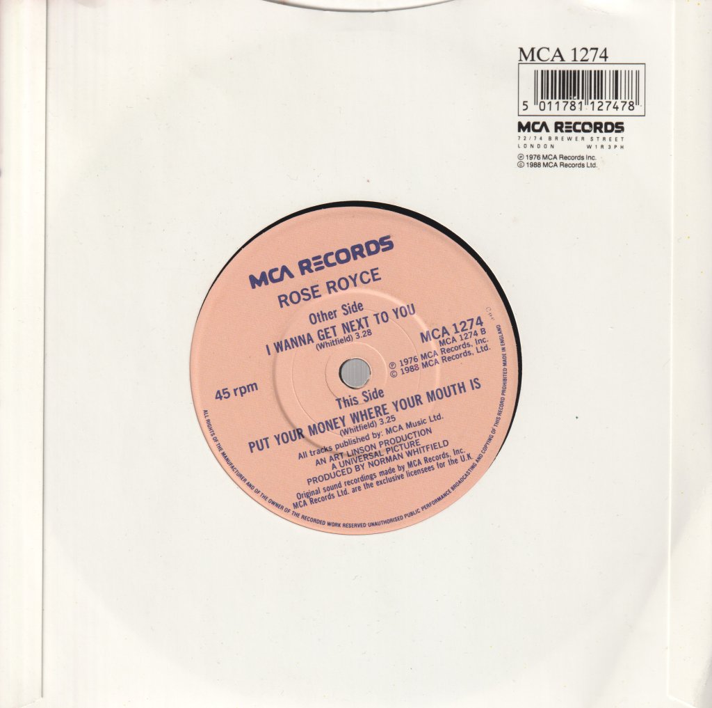 Rose Royce - I Want To Get Next To You - 7 Inch