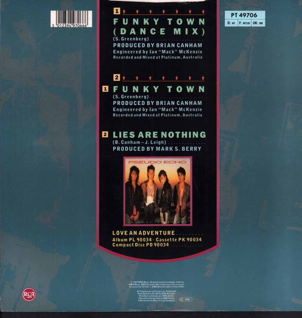 Pseudo Echo - Funky Town - 12 Inch