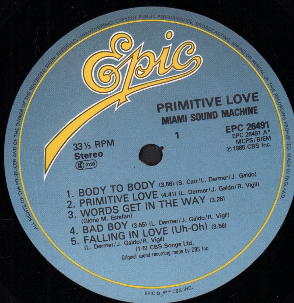 Miami Sound Machine - Primitive Love - Lp