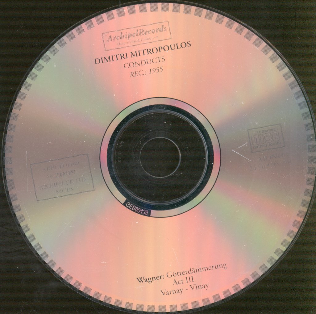 Dimitri Mitropoulos, The New York Philharmonic Orchestra - Wagner - Götterdämmerung : Complete Act III - Cd