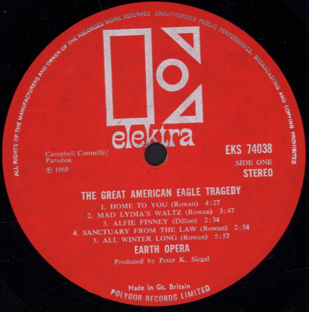 Earth Opera - Great American Eagle Tragedy - Lp