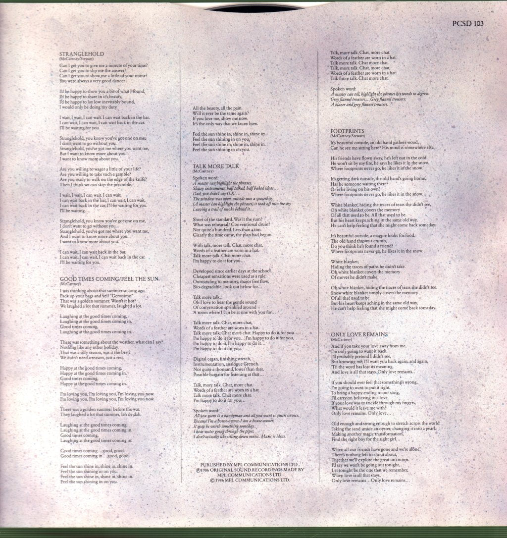 Paul McCartney - Press To Play - Lp