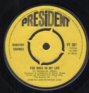 Dorothy Squires - For Once In My Life - 7 Inch