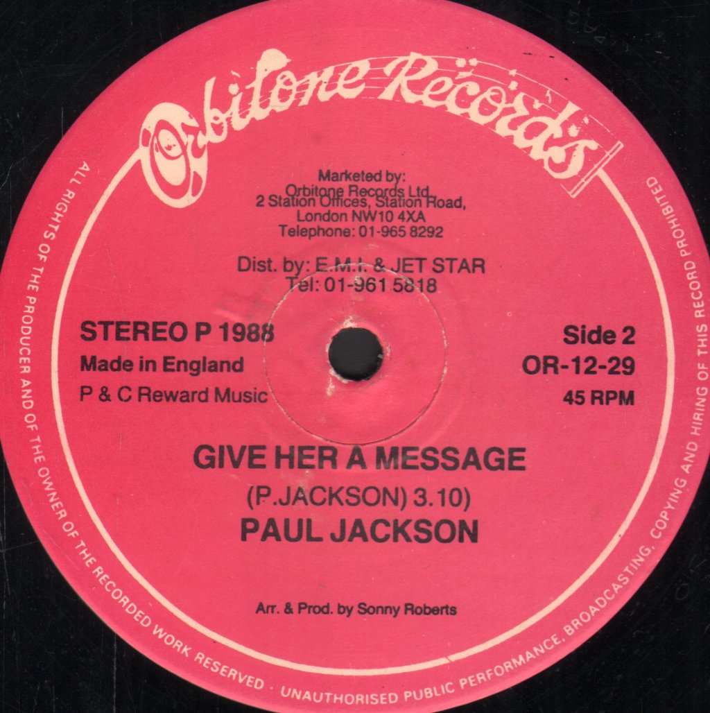 Paul Jackson (Reggae) - You Made Me A Winner - 12 Inch