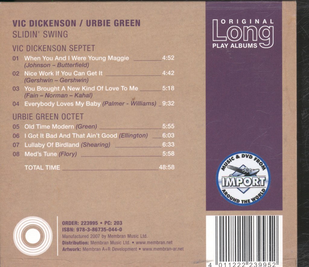 Urbie Green - Slidin' Swing - Cd